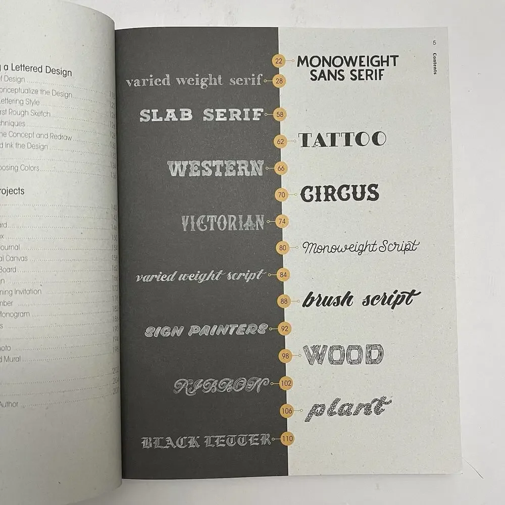 Awesome Book of Hand and Chalk Lettering Paperback How To Book by Dina Rodriguez - Picture 4 of 9